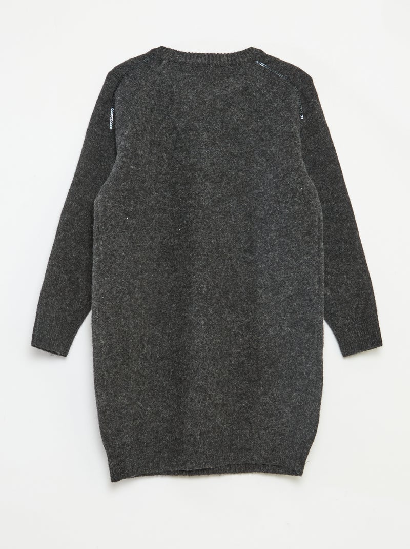 Abito midi in maglia con paillettes Grigio - Kiabi