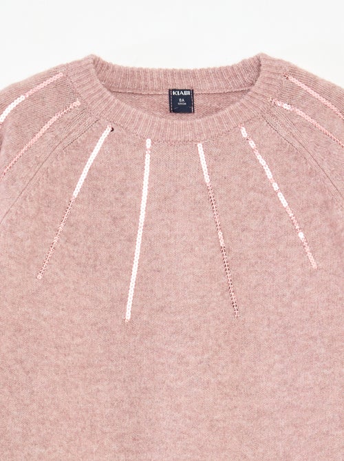 Abito midi in maglia con paillettes - Kiabi