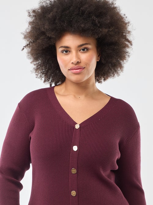 Abito midi in maglia pesante a costine stile gilet - Kiabi