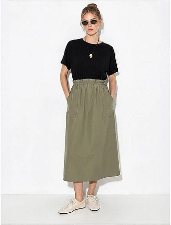 Abito midi in misto cotone lucci