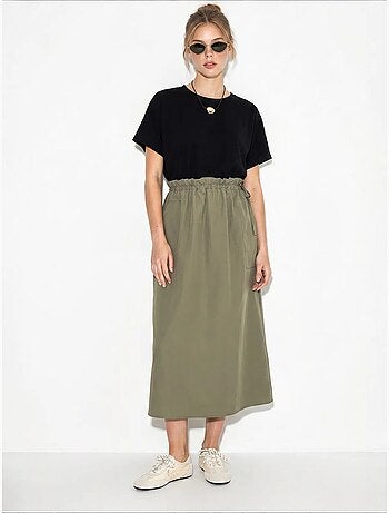 Abito midi in misto cotone lucci