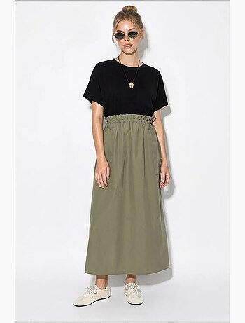 Abito midi in misto cotone lucci