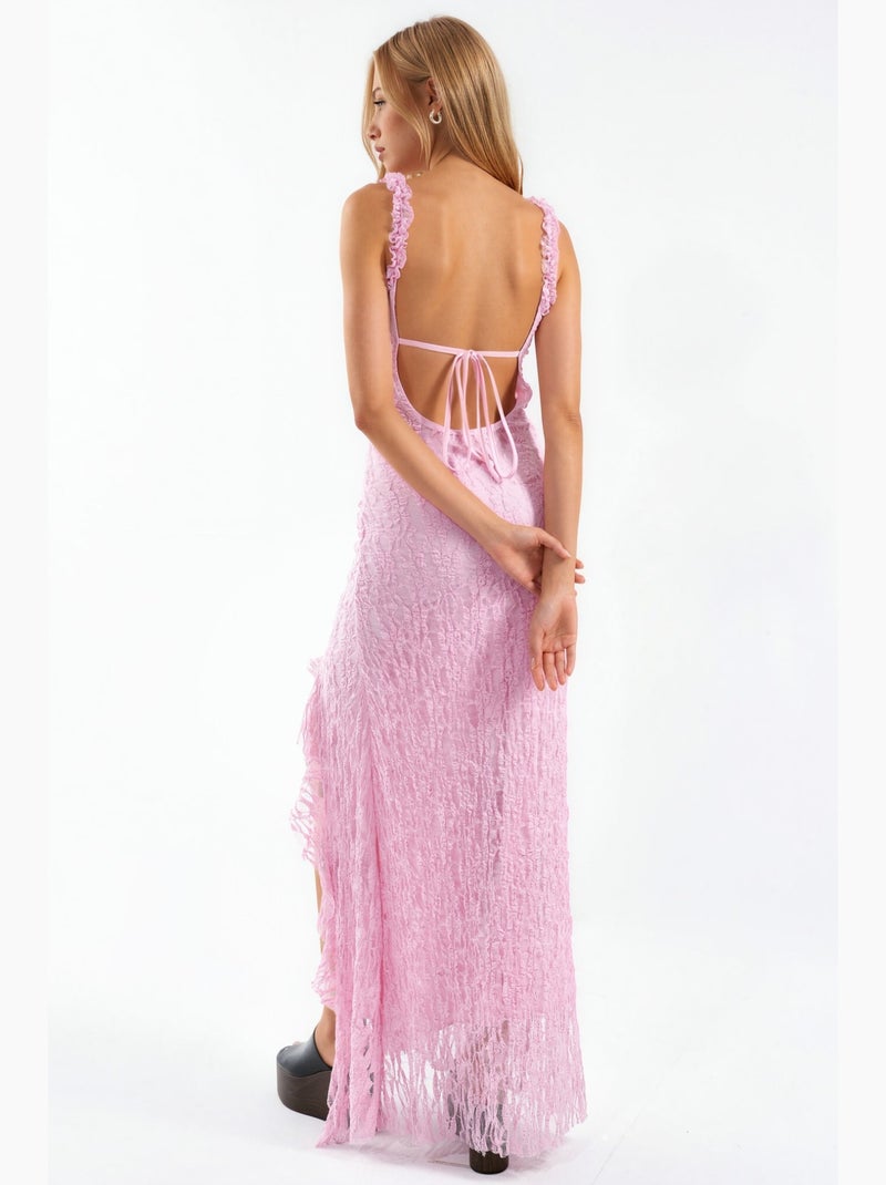 Abito midi in pizzo hiccup Rosa chiaro - Kiabi
