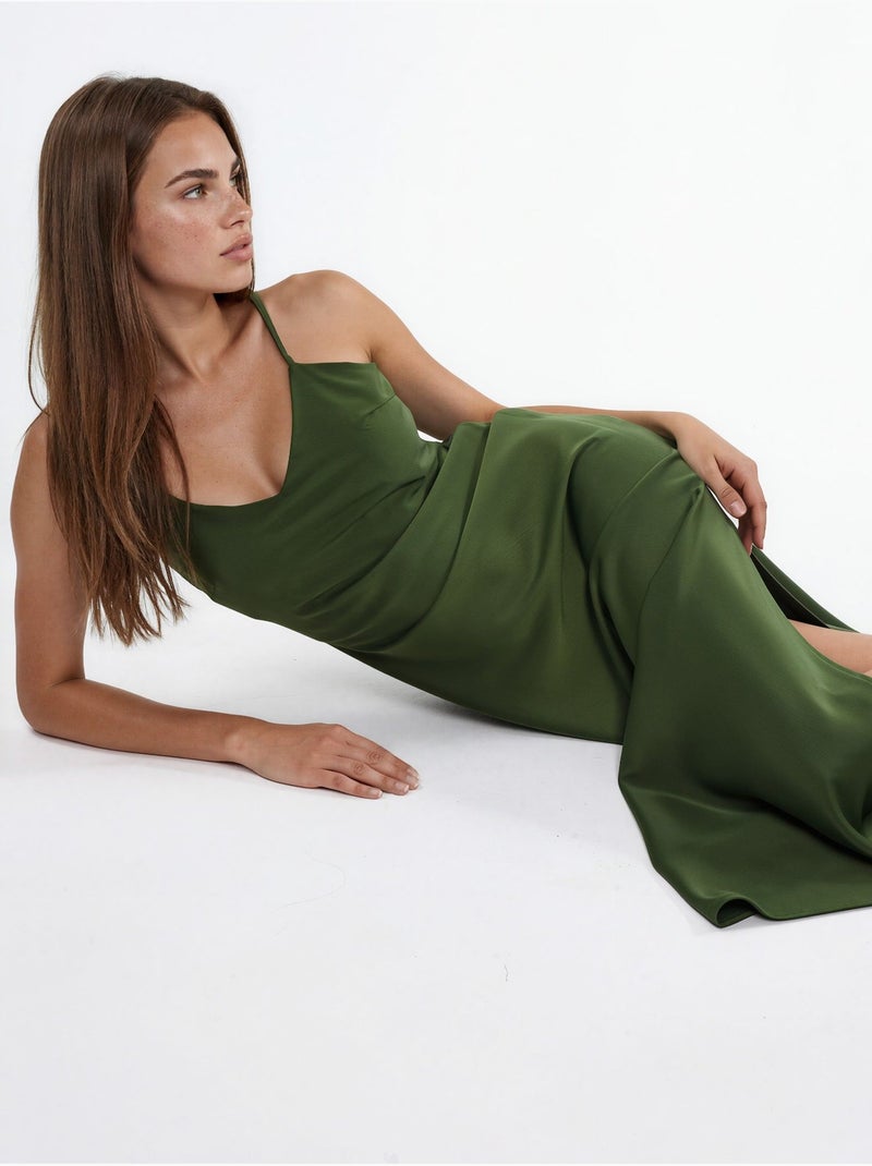 Abito midi in raso Cachi - Kiabi