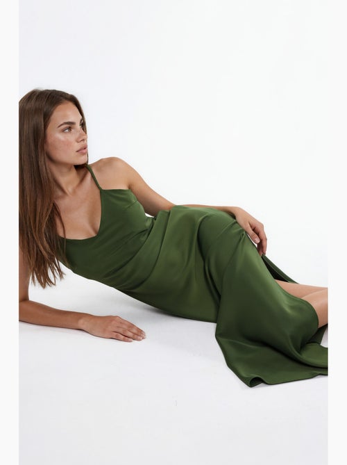 Abito midi in raso hiccup - Kiabi Abito midi in raso hiccup - Kiabi
