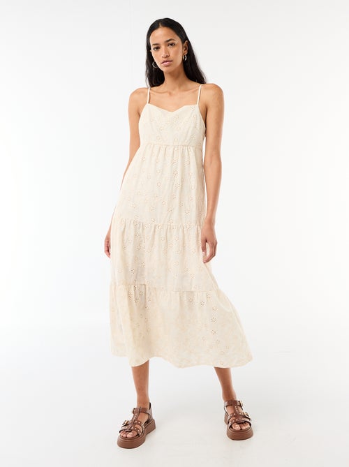 Abito midi in sangallo con spalline regolabili - Kiabi