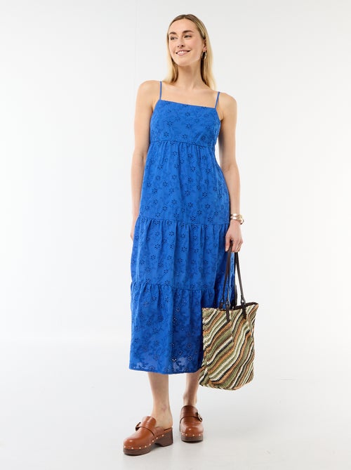 Abito midi in sangallo con spalline regolabili - Kiabi