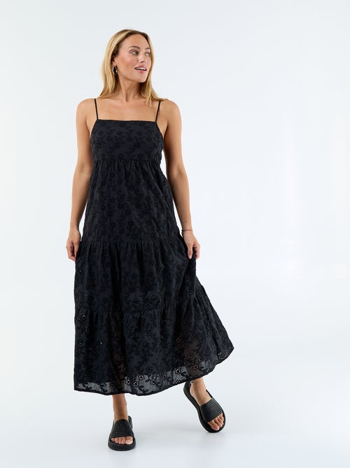 Abito midi in sangallo con spalline regolabili - Kiabi