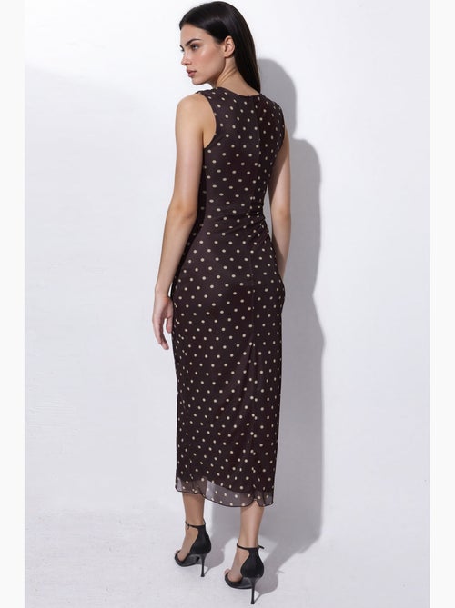 Abito midi in tulle a pois con girocollo hiccup - Kiabi Abito midi in tulle a pois con girocollo hiccup - Kiabi