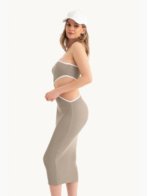 Abito midi monospalla con spacco laterale hiccup - Kiabi Abito midi monospalla con spacco laterale hiccup - Kiabi