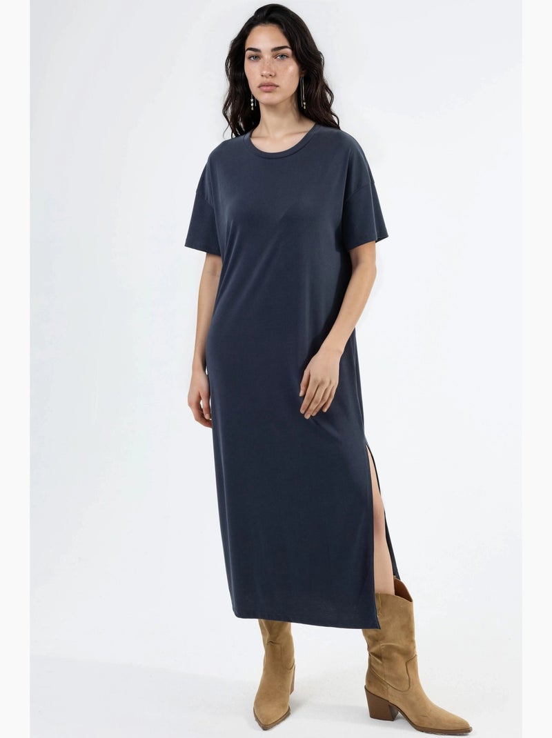 Abito midi relaxed fit hiccup Grigio scuro - Kiabi