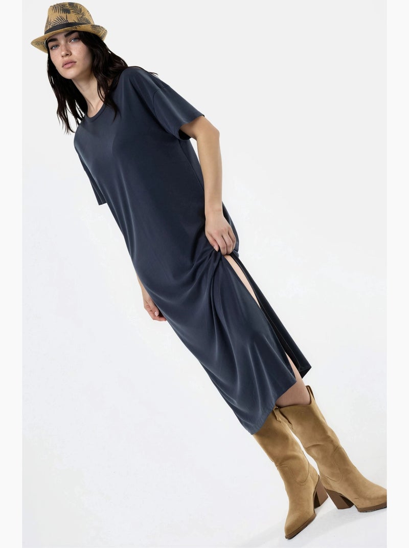 Abito midi relaxed fit hiccup Grigio scuro - Kiabi