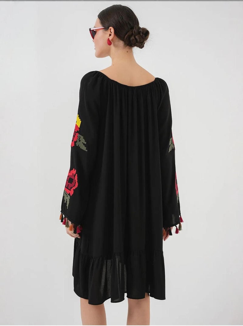 Abito midi ricamato bdart Nero - Kiabi