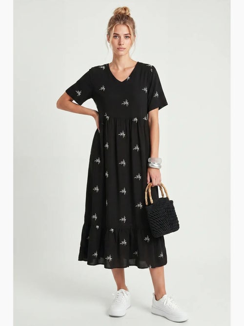 Abito midi ricamato con scollo a v istanbul - Kiabi Abito midi ricamato con scollo a v istanbul - Kiabi