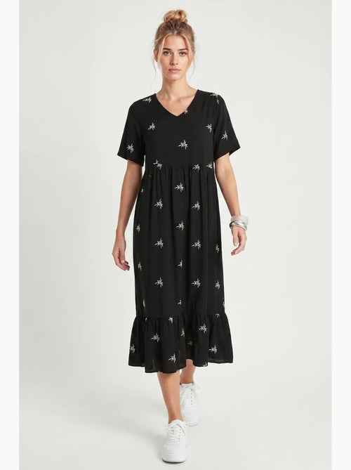 Abito midi ricamato con scollo a v istanbul - Kiabi Abito midi ricamato con scollo a v istanbul - Kiabi