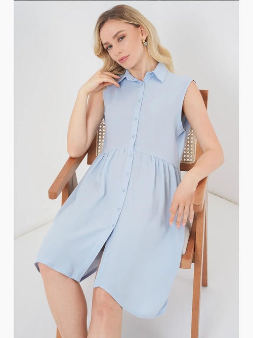 Abito midi senza maniche con bottoni e colletto a camicia bdart - Kiabi