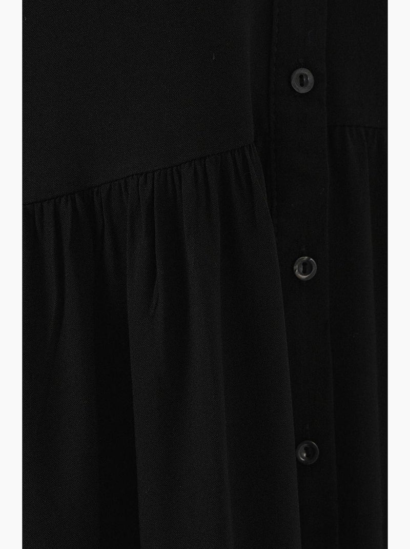 Abito midi senza maniche con bottoni e colletto a camicia bdart Nero - Kiabi