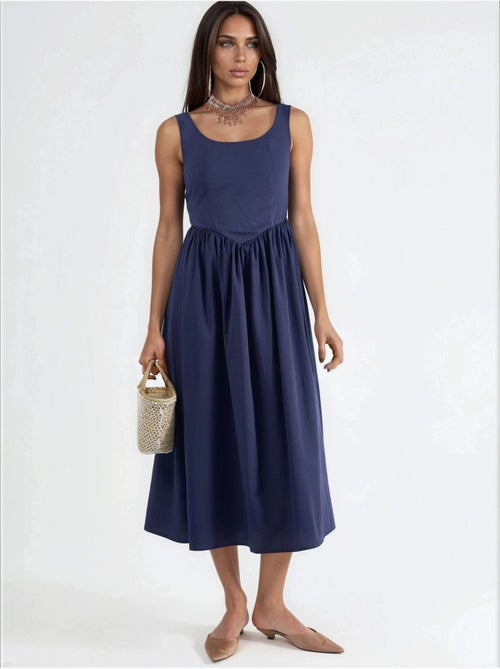 Abito midi senza maniche con scollo arrotondato busem - Kiabi Abito midi senza maniche con scollo arrotondato busem - Kiabi