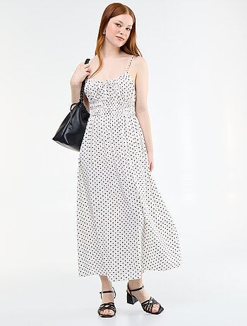 Abito midi smockato