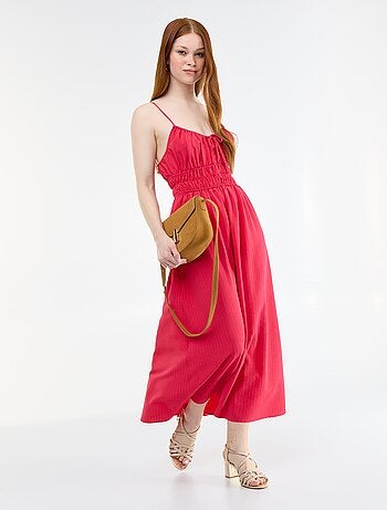 Abito midi smockato