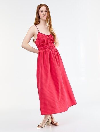 Abito midi smockato