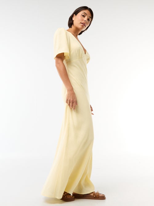 Abito midi tinta unita a maniche corte - Kiabi