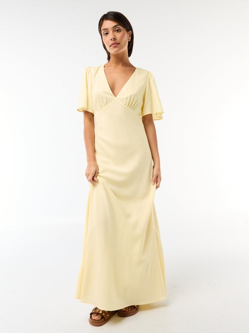 Abito midi tinta unita a maniche corte - Kiabi