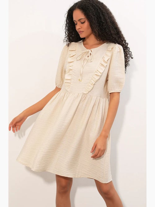 Abito mini a grembiule da donna a linea a bdart - Kiabi Abito mini a grembiule da donna a linea a bdart - Kiabi