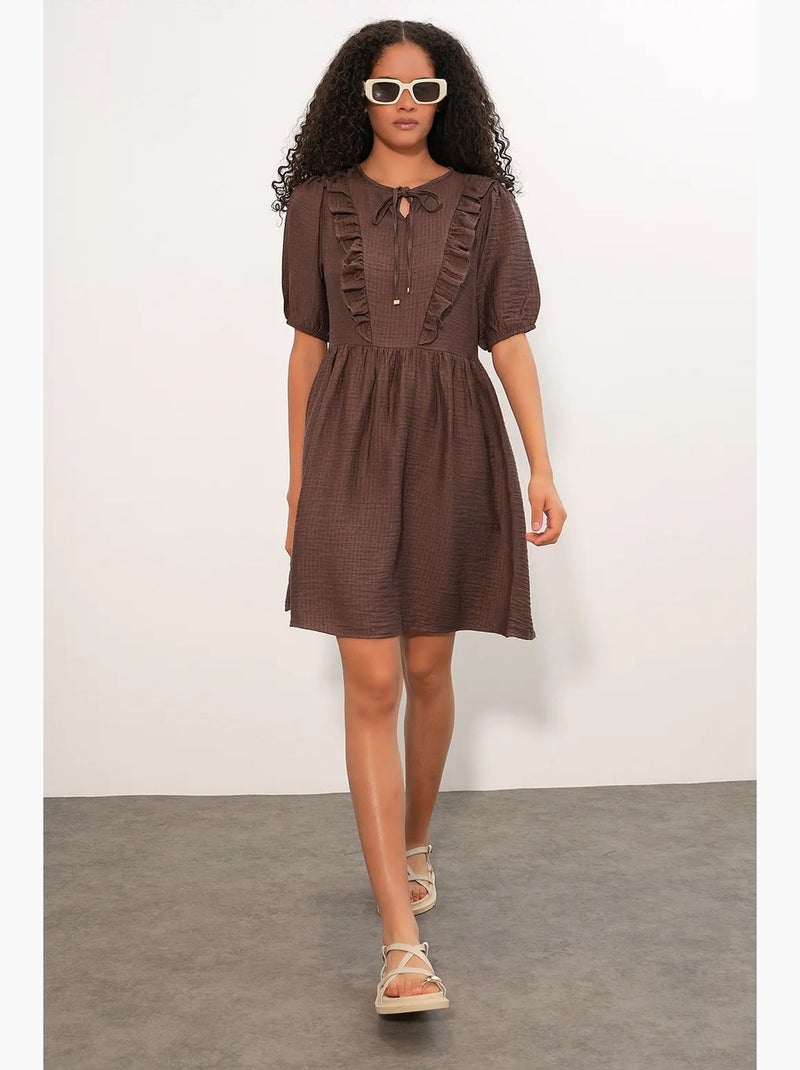 Abito mini a grembiule da donna a linea a bdart Marrone - Kiabi