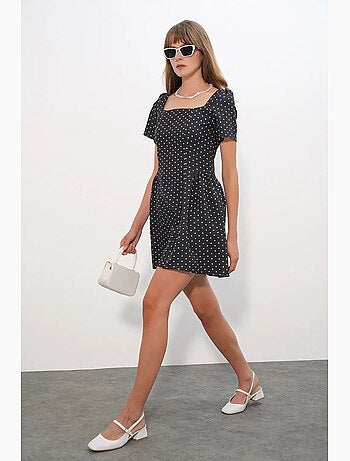 Abito mini a pois a trapezio bdart