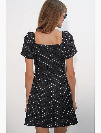 Abito mini a pois a trapezio bdart