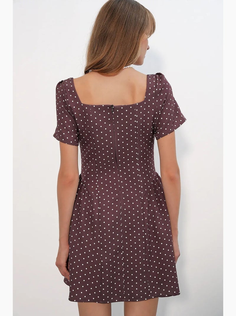 Abito mini a pois a trapezio bdart Rosso bordeaux - Kiabi