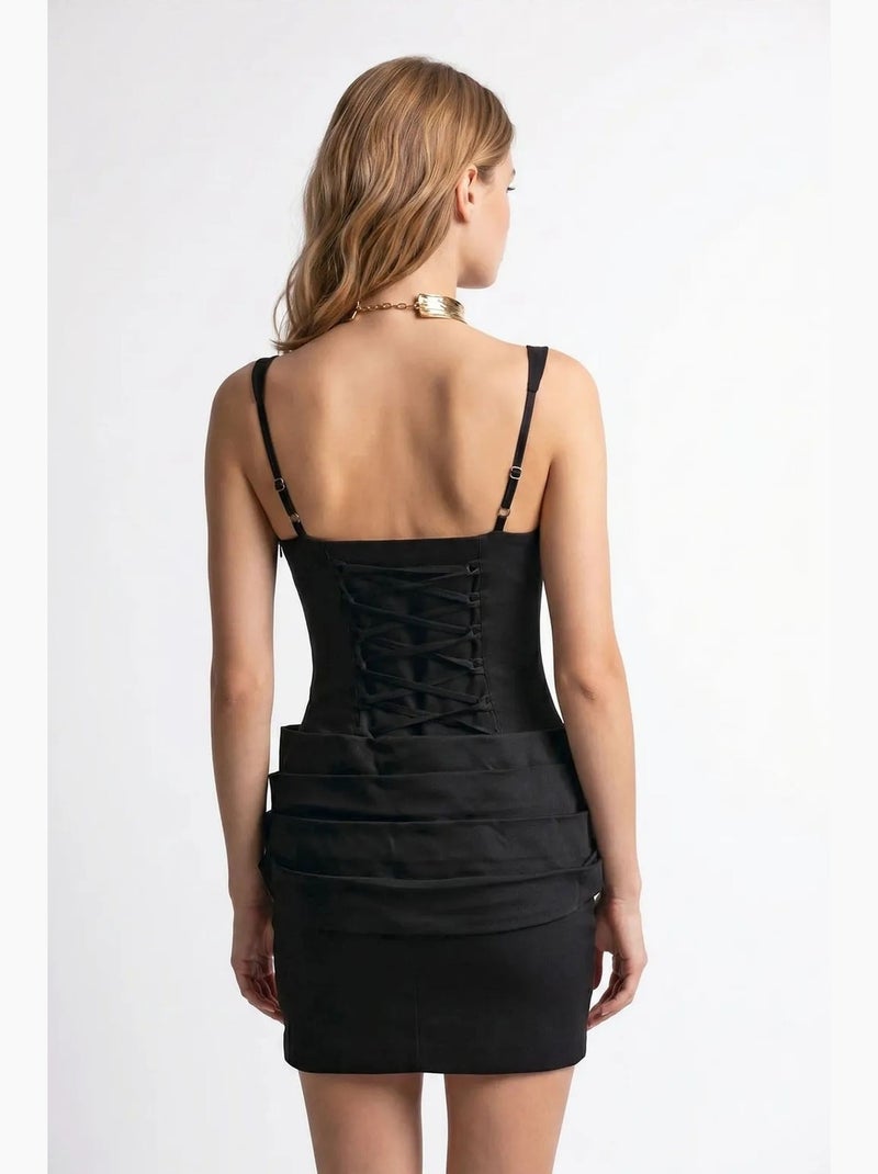 Abito mini aderente da donna mixray Nero - Kiabi
