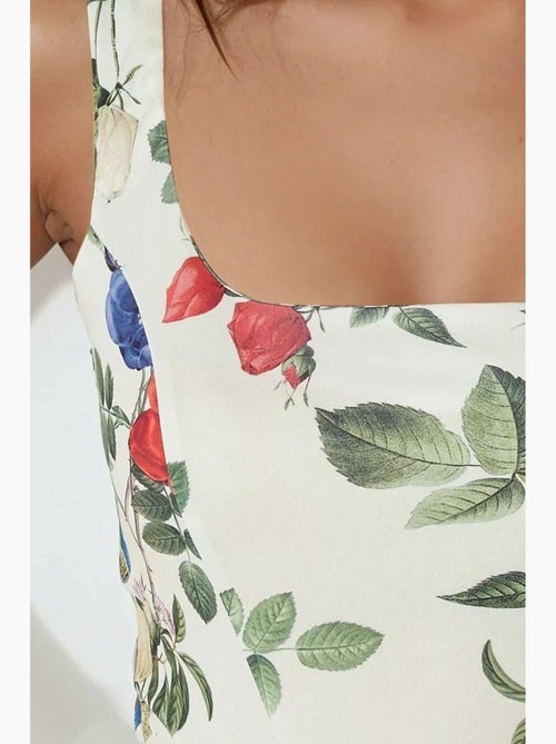 Abito mini bodycon con scollo quadrato e stampa floreale hiccup - Kiabi