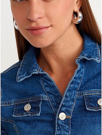 Abito mini in denim con cintura dilvin