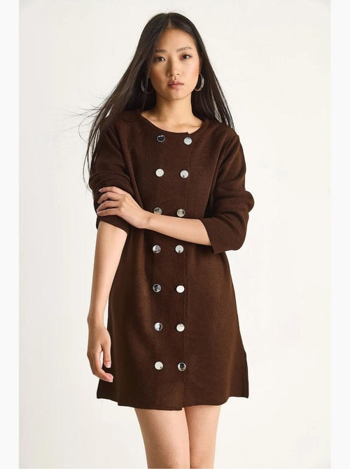 Abito mini in maglia con bottoni lucci - Kiabi Abito mini in maglia con bottoni lucci - Kiabi
