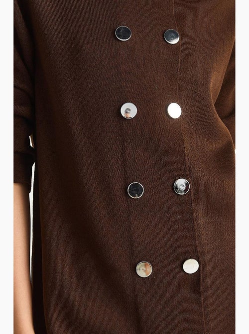 Abito mini in maglia con bottoni lucci - Kiabi Abito mini in maglia con bottoni lucci - Kiabi