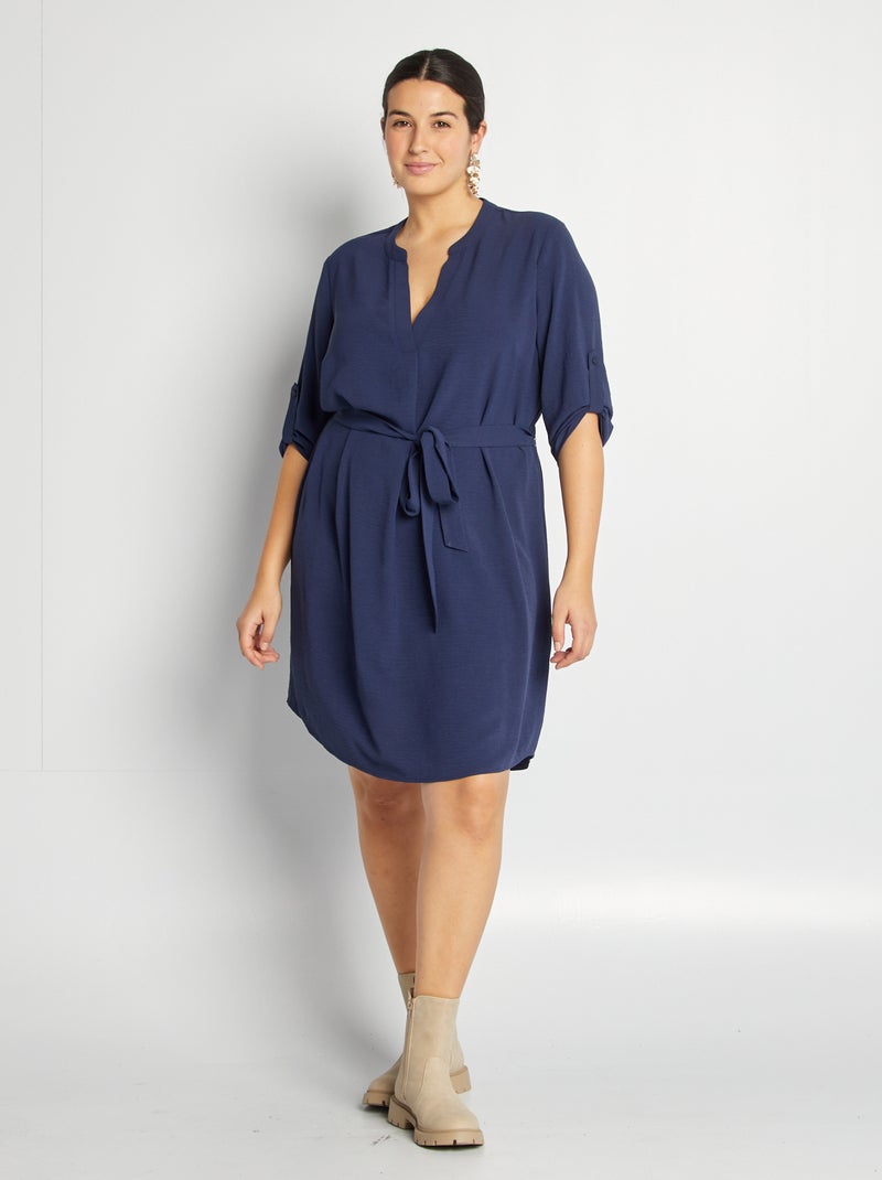 Abito morbido in tessuto crêpe NERO - Kiabi