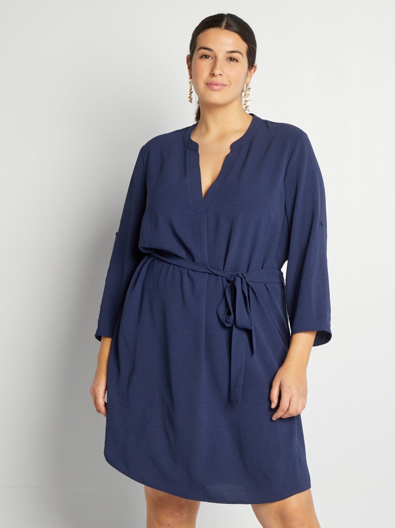 Abito morbido in tessuto crêpe NERO - Kiabi