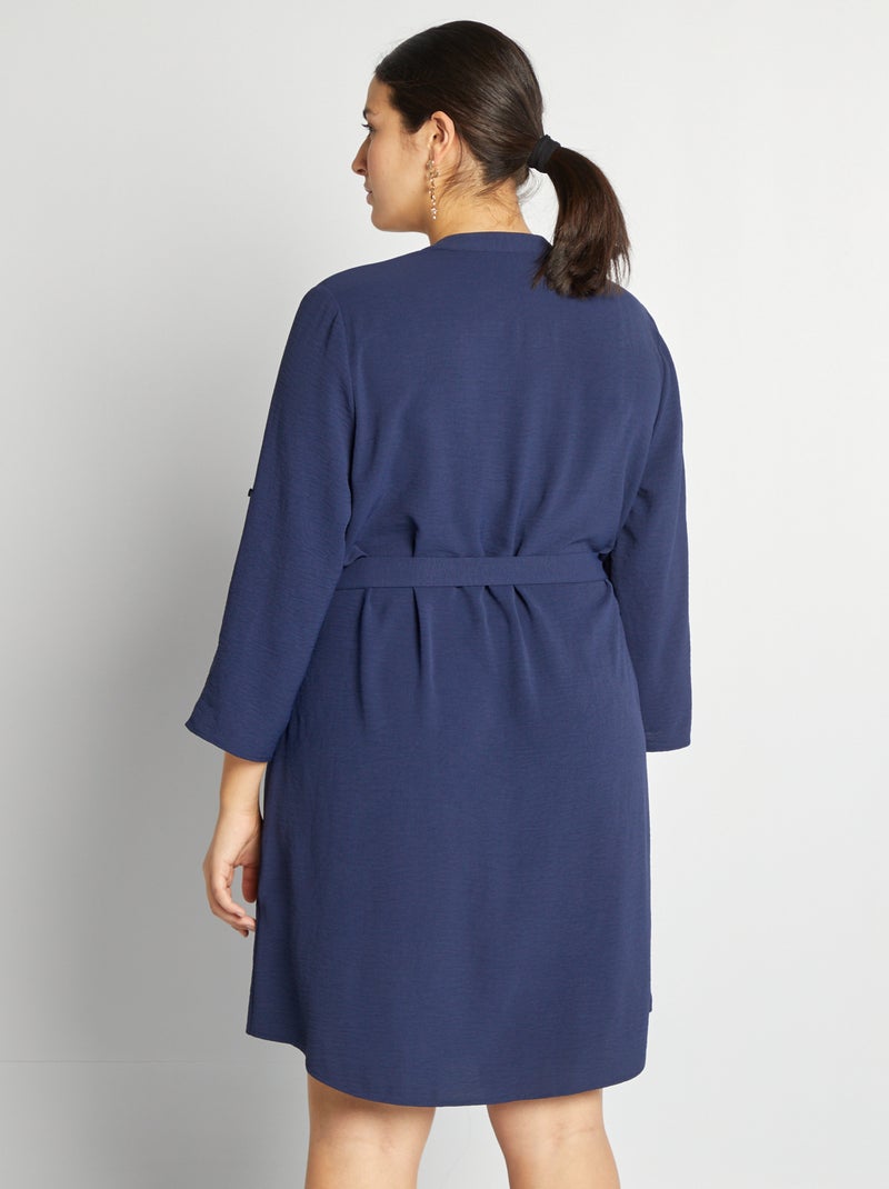 Abito morbido in tessuto crêpe NERO - Kiabi