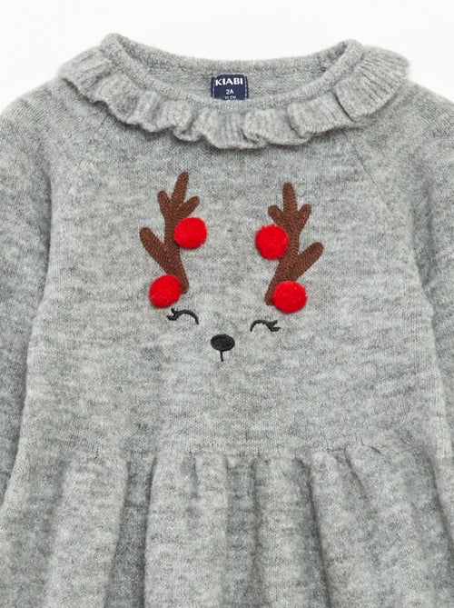 Abito natalizio con colletto a volant - Kiabi