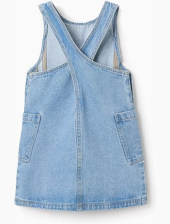 Abito pinafore in denim con tasche