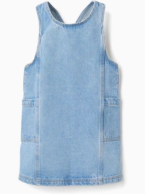 Abito pinafore in denim con tasche - Kiabi