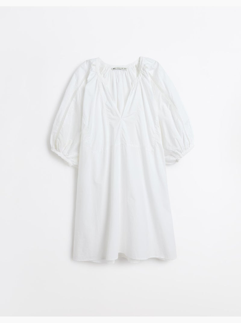 Abito poplino, mo fashion Bianco - Kiabi