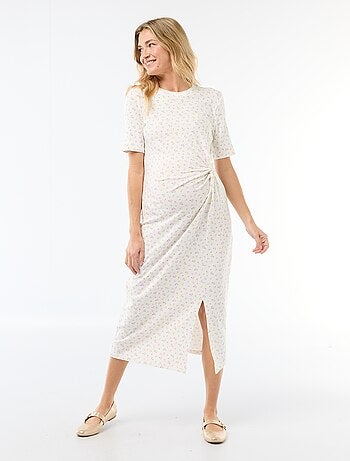 Abito premaman con dettaglio twist sul davanti