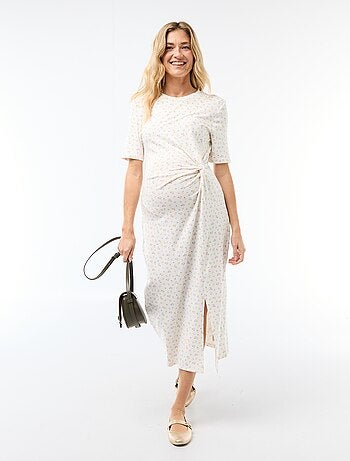 Abito premaman con dettaglio twist sul davanti