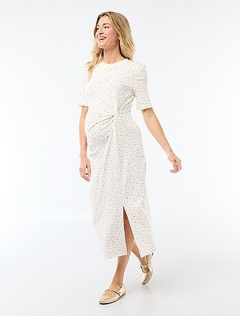 Abito premaman con dettaglio twist sul davanti