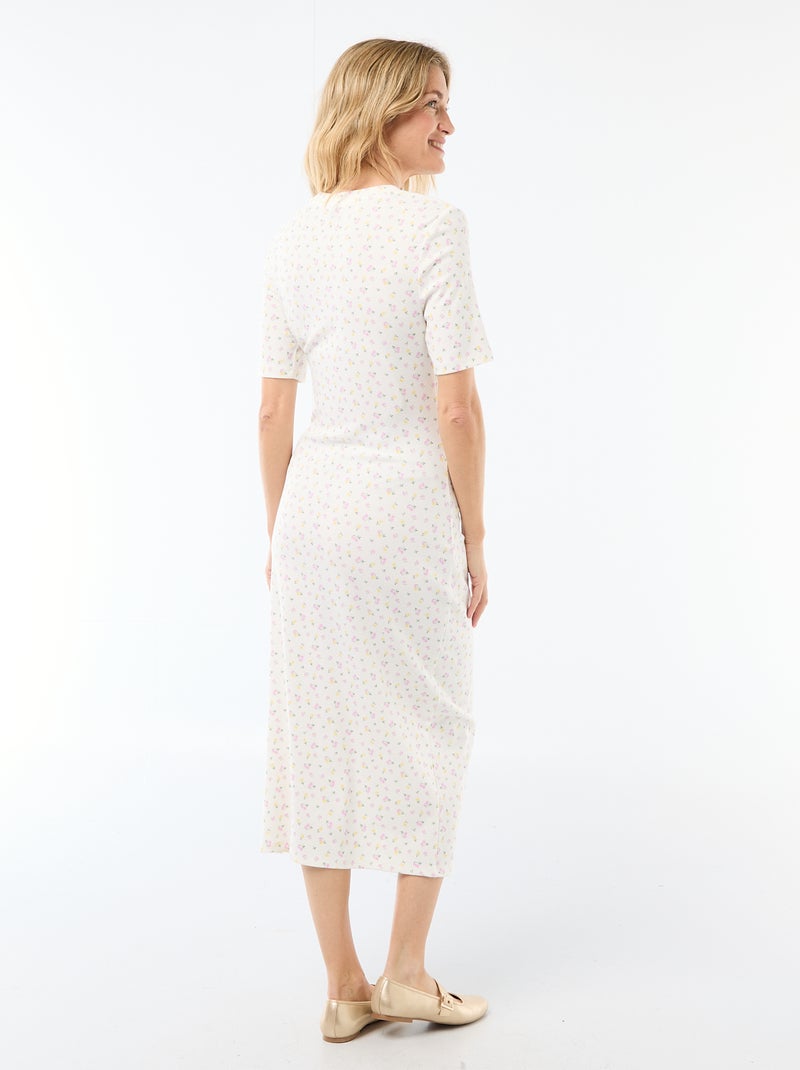 Abito premaman con dettaglio twist sul davanti Beige - Kiabi