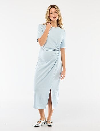 Abito premaman con dettaglio twist sul davanti