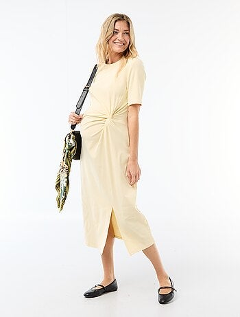 Abito premaman con dettaglio twist sul davanti